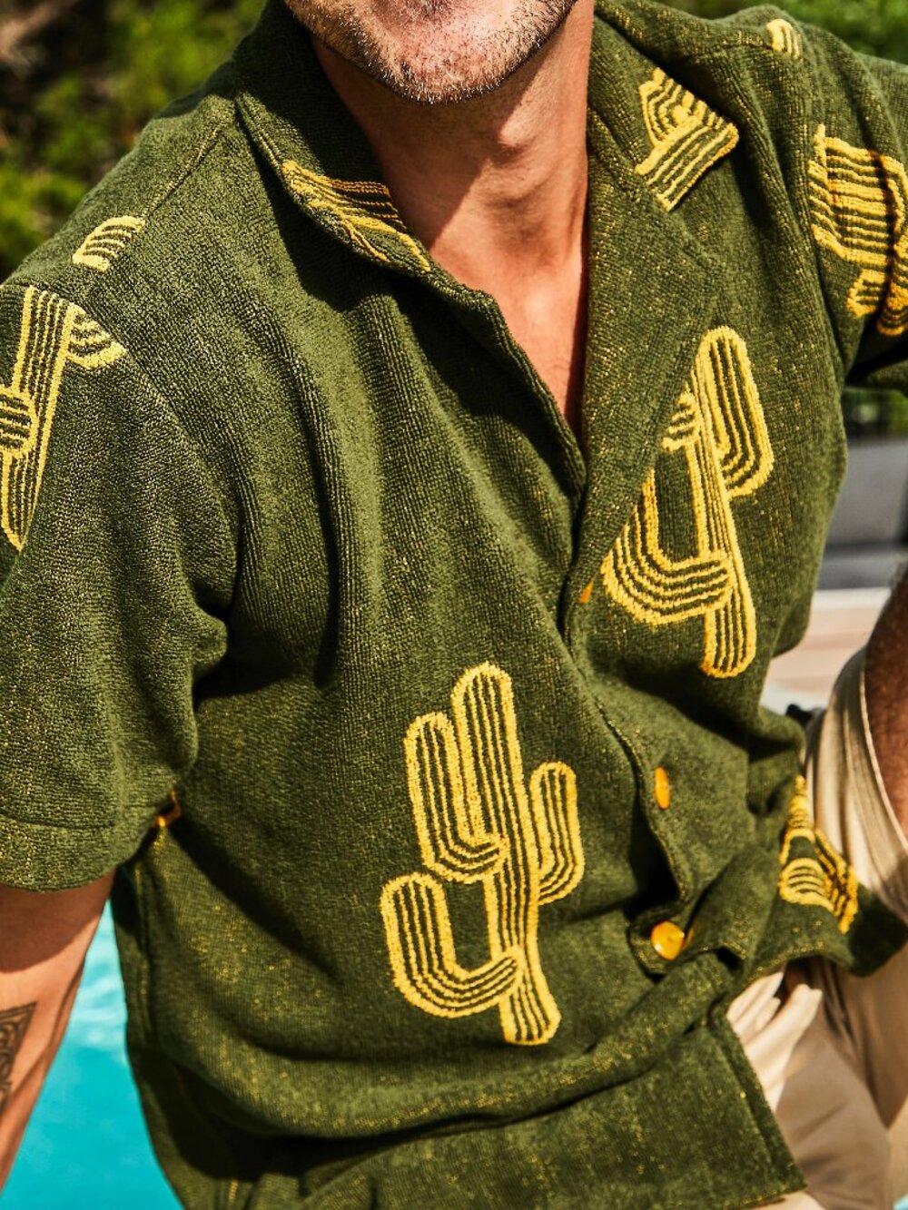 OAS Mezcal Terry Shirt in Green Size Small